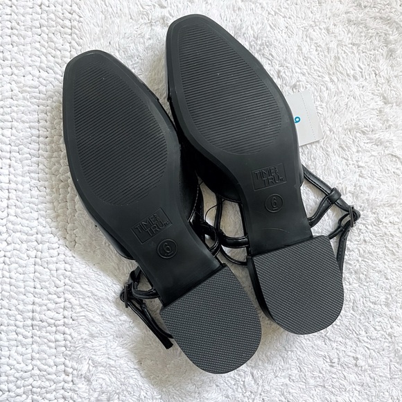NWT - Women’s Slingback Cap Toe Block Heel Sandals, Size 6 - Time & Tru - Picture 7 of 12